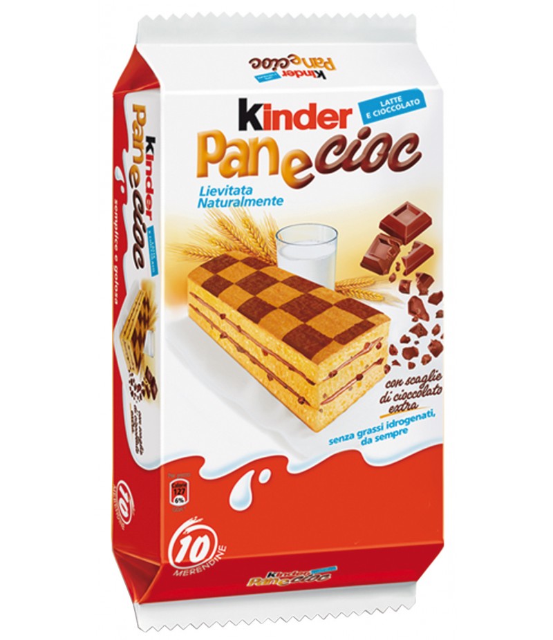 Kinder Pan E Cioc - 1 confezione da 10 merendine - 300 gr