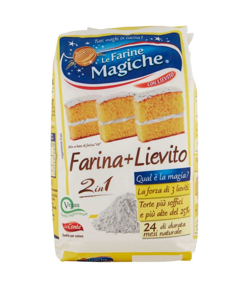 Farina+Lievito per torte  LO CONTE 1kg  ''le farine magiche'' 