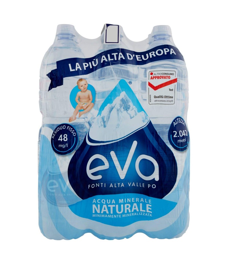Eva Acqua Naturale - 6 Bottiglie da 1.5 Litri