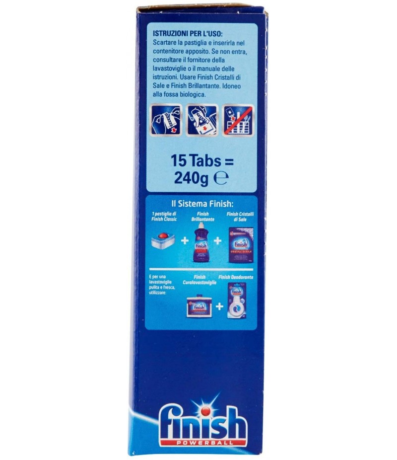 Finish Power Detergente LAVASTOVIGLIE , 15 Tabs Regular, 280 gr Finish Power Detergente LAVASTOVIGLIE , 15 Tabs Regular, 280 gr
