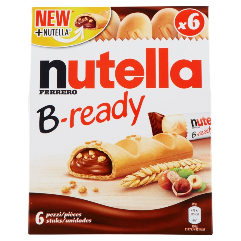  Nutella B-Ready Ferrero confezione (132G) 6pz da 22gr 