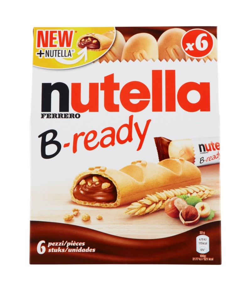  Nutella B-Ready Ferrero confezione (132G) 6pz da 22gr 
