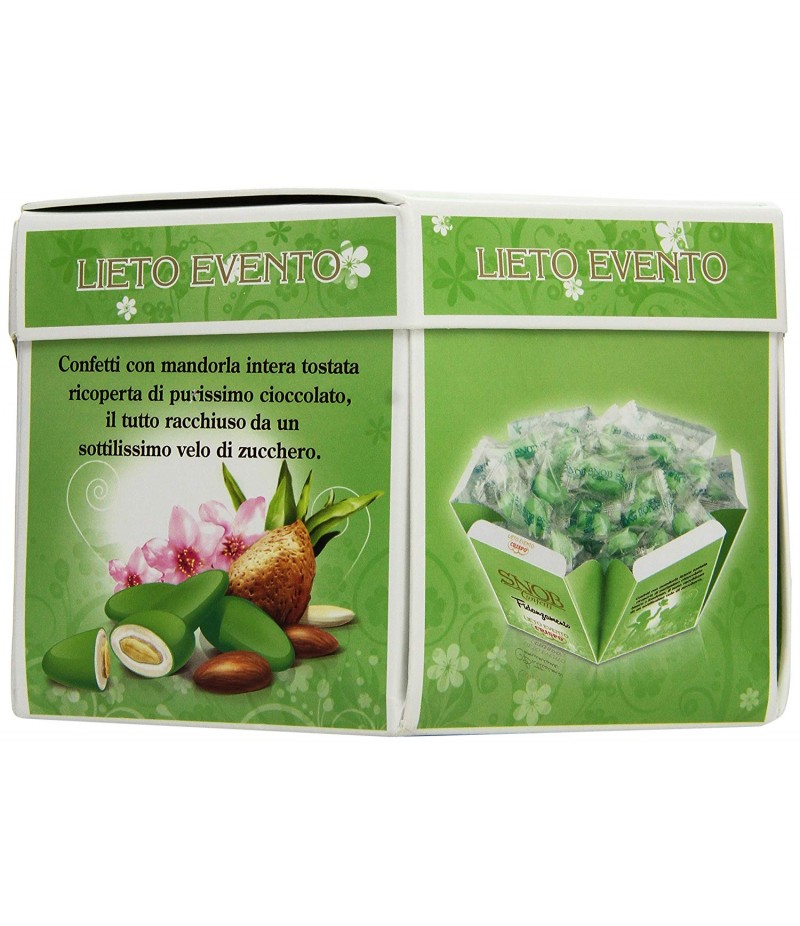 Crispo Confetti Snob Lieto Evento - Colore Verde - confezione da 500 g Crispo Confetti Snob Lieto Evento - Colore Verde - confezione da 500 g