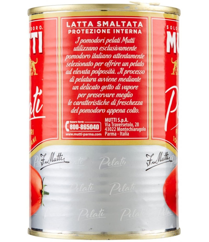 POMODORI PELATI IN LATTA MUTTI 400 GR POMODORI PELATI IN LATTA MUTTI 400 GR