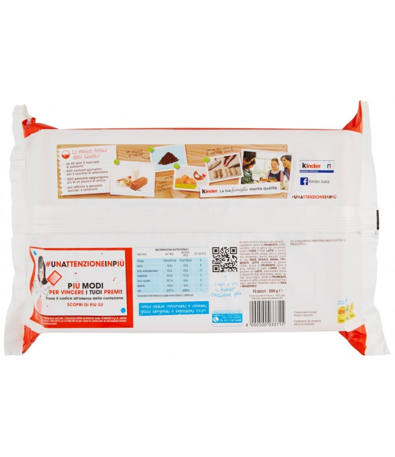 Kinder Colazione Piu' Gr.290 (Conf.cont.10 pz) Kinder Colazione Piu' Gr.290 (Conf.cont.10 pz)