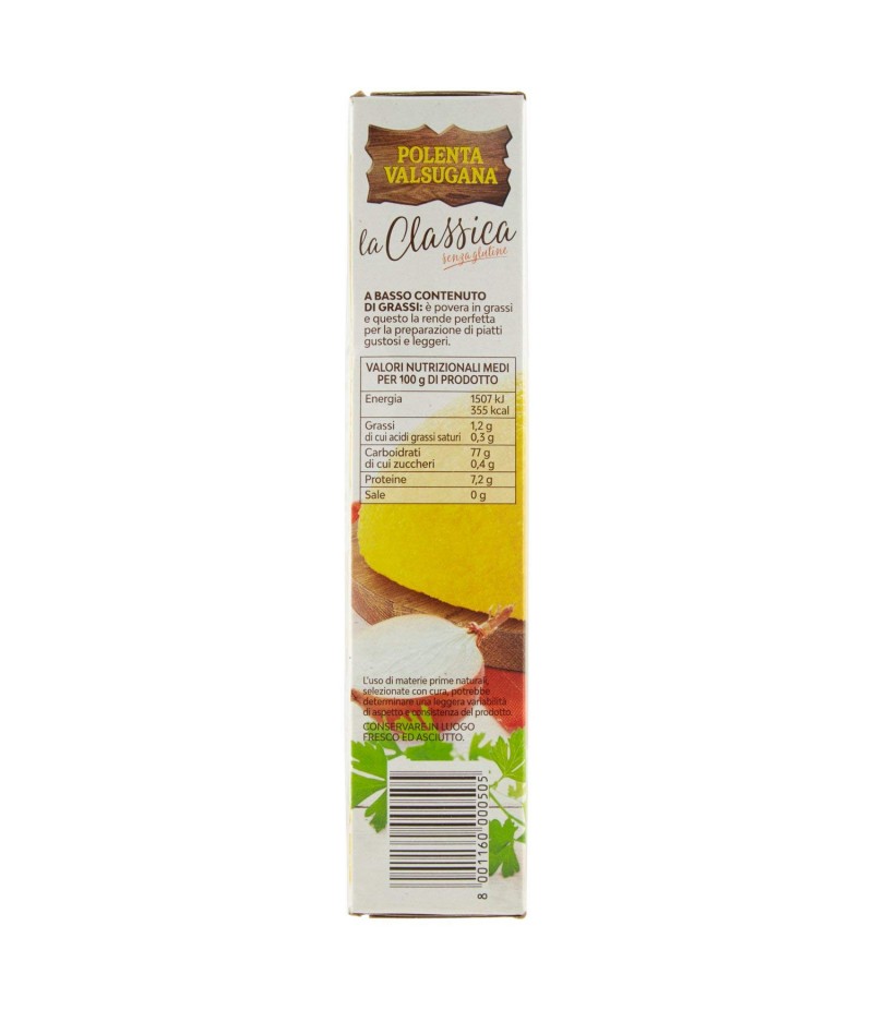 POLENTA VALSUGANA la classica 100% farina di mais pronta in pochi minuti 375g POLENTA VALSUGANA la classica 100% farina di mais pronta in pochi minuti 375g