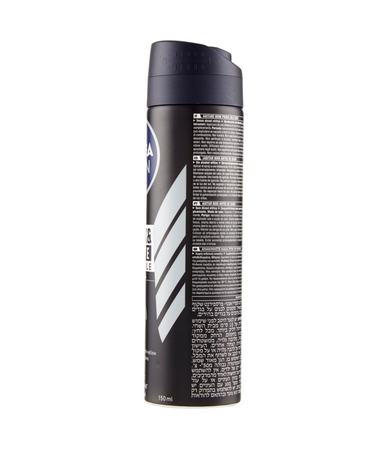 Nivea Men Deodorante Uomo Invisible Black & White Spray - 150 Ml - Nivea Men Deodorante Uomo Invisible Black & White Spray - 150 Ml -