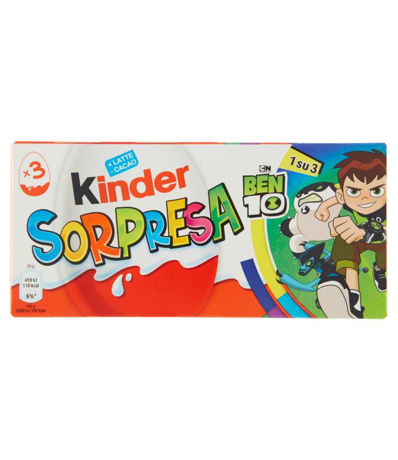 OVETTI KINDER FERRERO BEN10 20 (CONFEZIONE 3 PEZZI)