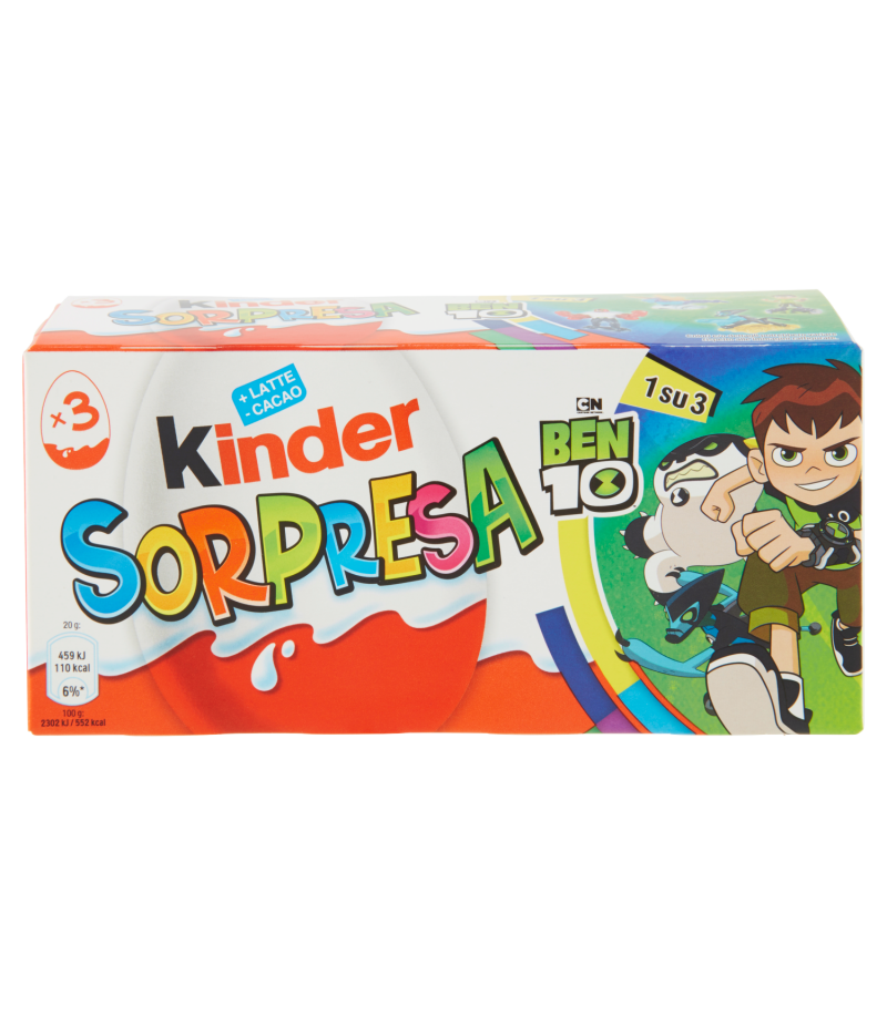 OVETTI KINDER FERRERO BEN10 20 (CONFEZIONE 3 PEZZI)