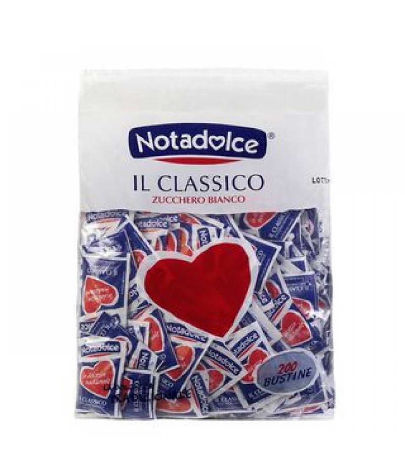 ZUCCHERO CLASSICO MONODOSE 200 BUSTE NOTADOLCE